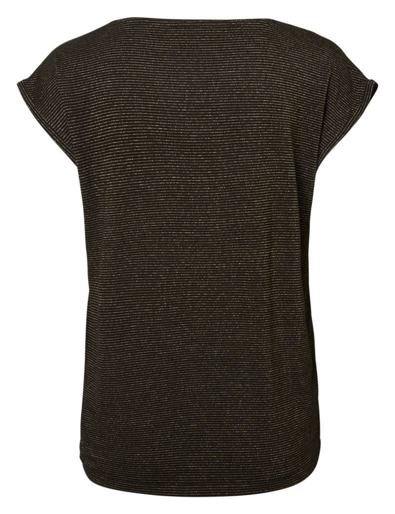 PIECES T-SHIRT À PAILETTES NOIR