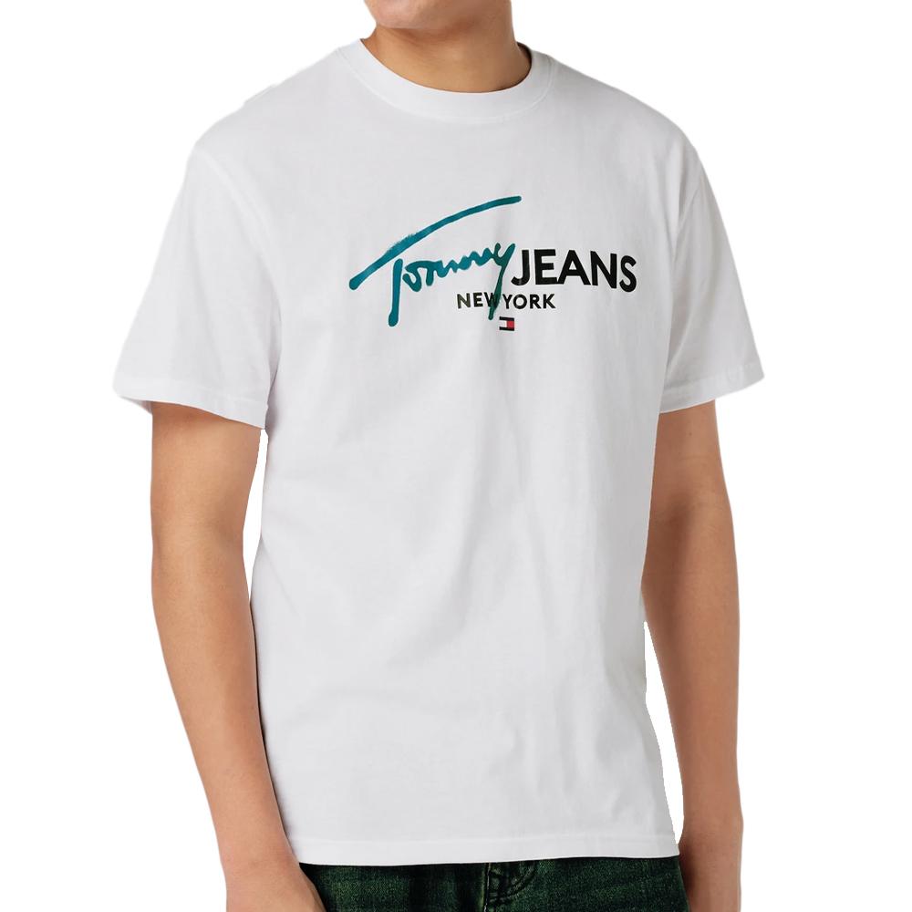 Tommy Hilfiger T-shirt Blanc Homme Tommy Hilfiger Spray Pop