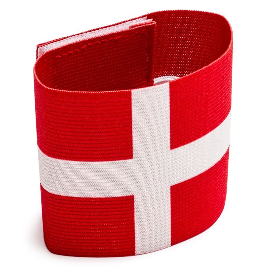 Unisport Brassard de Capitaine Danemark - Rouge/Blanc