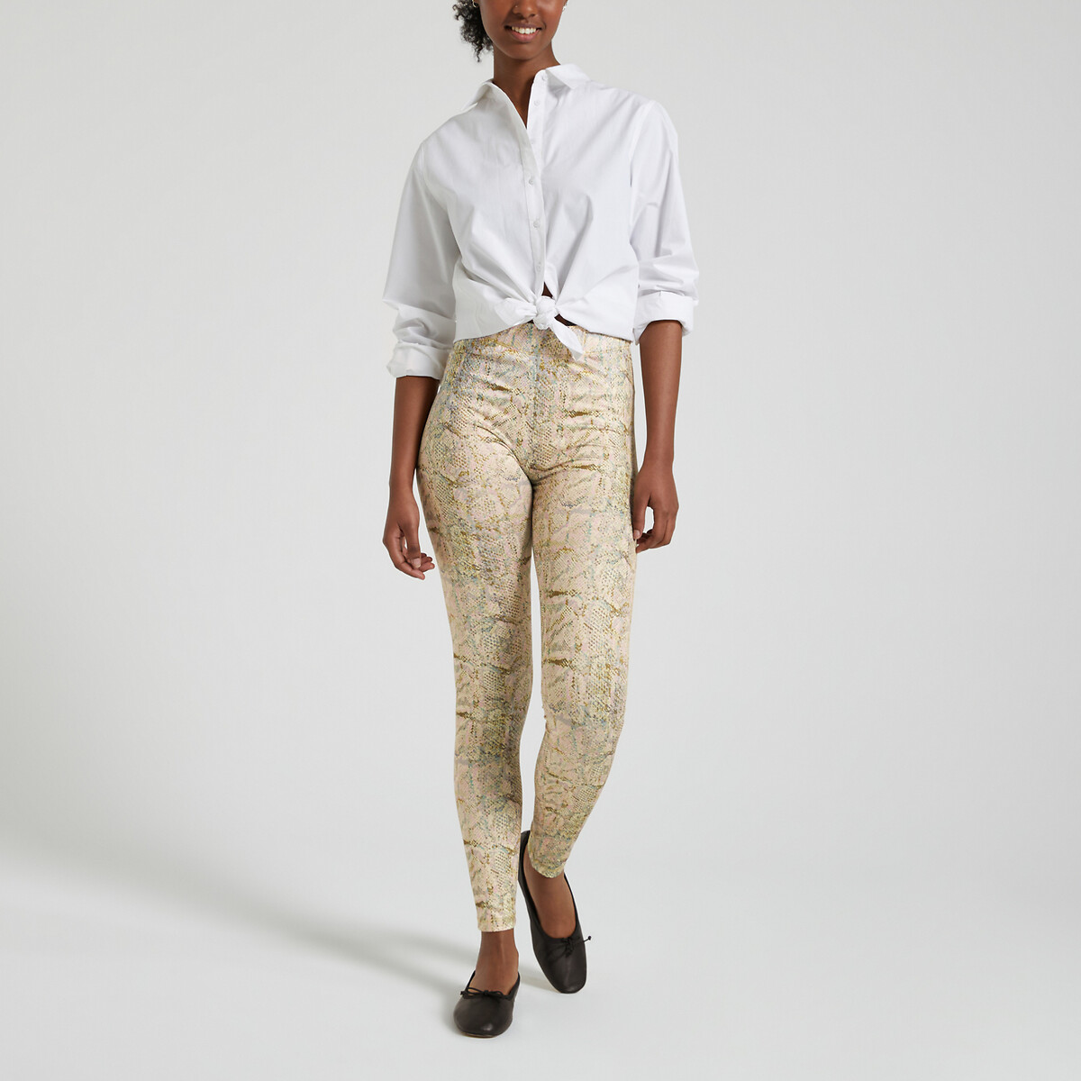 NOISY MAY<br>Leggings de cintura alta, estampa animal