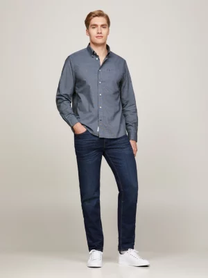 Camisa de corte regular com estampa pied-de-poule