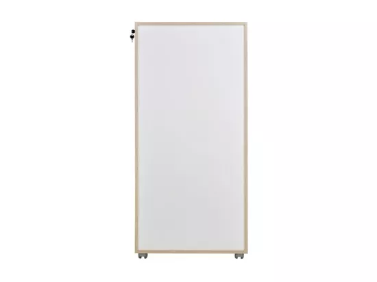 Armoire Informatique Mobile Chêne 2 Tiroirs 5 Niches L 65.2 H 139.9 P 53.1 cm - Coloris: Chêne Naturel