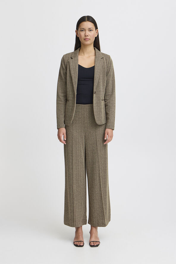 ICHI IHKATE JACQUARD PA9 Java/almond milk herringbone