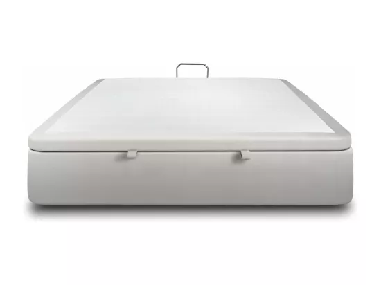 Sommier Coffre Velours Gris clair 160x200 H39cm