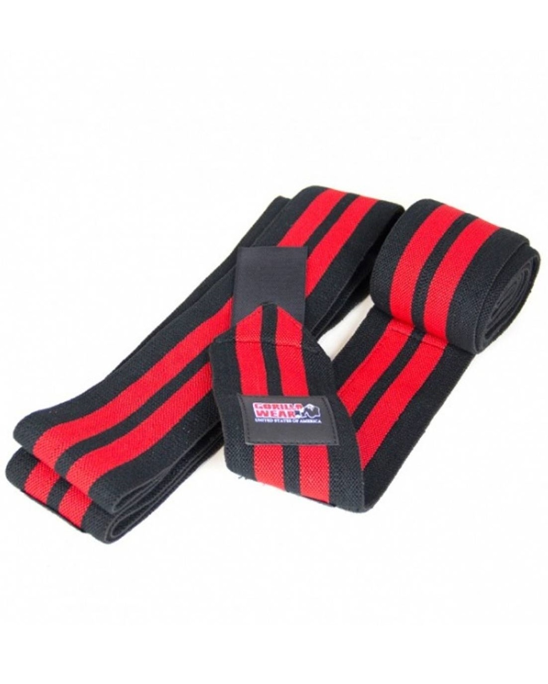 Gorilla Wear Knee Wraps 200cm Black\Red