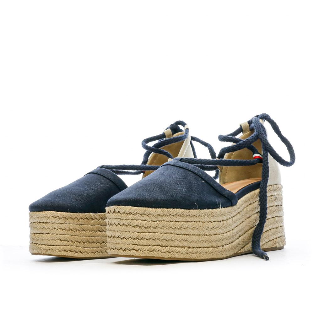 Tommy Hilfiger Chaussures compensées Marine Femme Tommy Hilfiger Linen