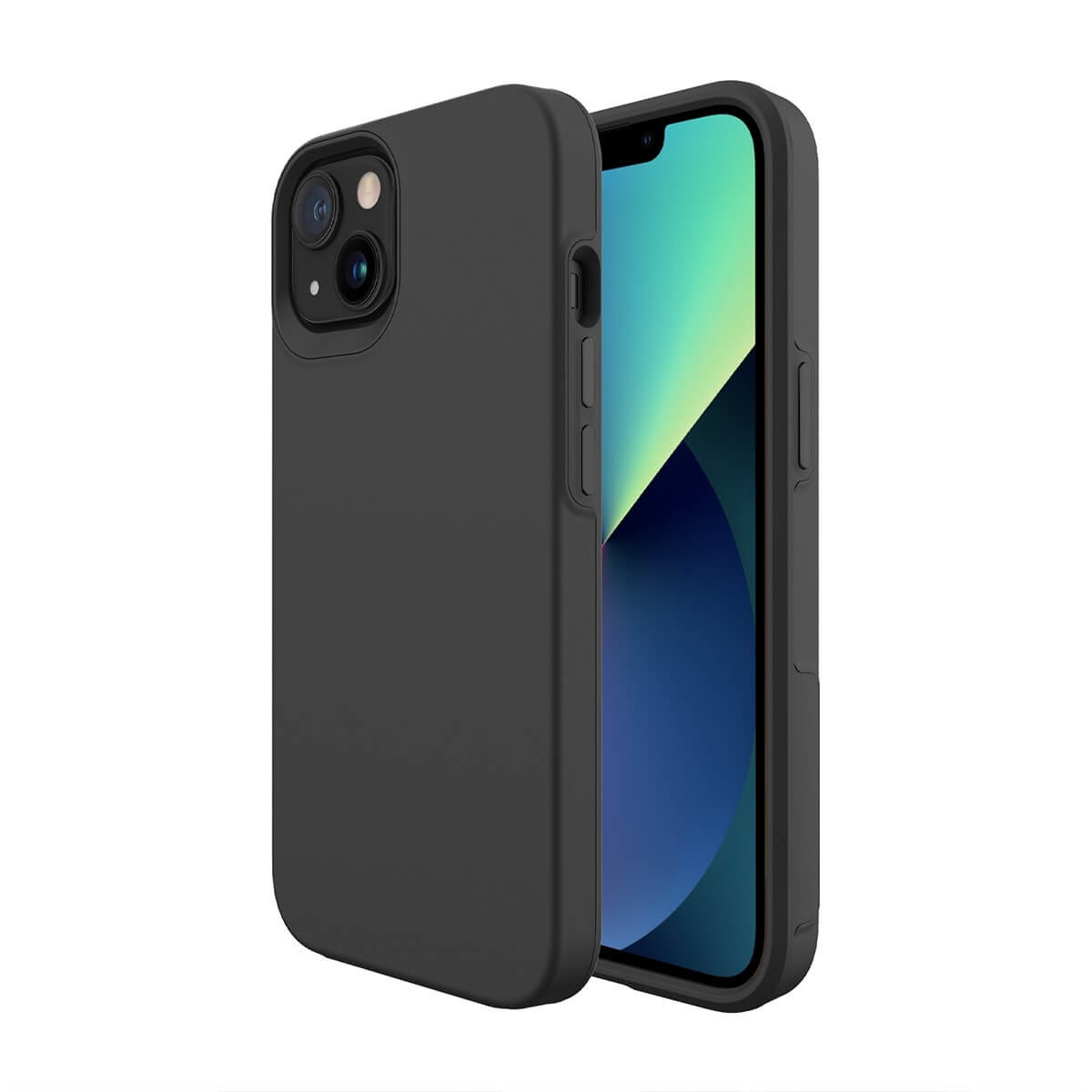 iPhone 13 Hybrid 2in1 Outdoor Hülle Shock Proof Hardcase Hülle Pankow Safe (10821) - Schwarz