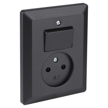 Q-Link Inbouw EnkelStopcontact met Schakelaar