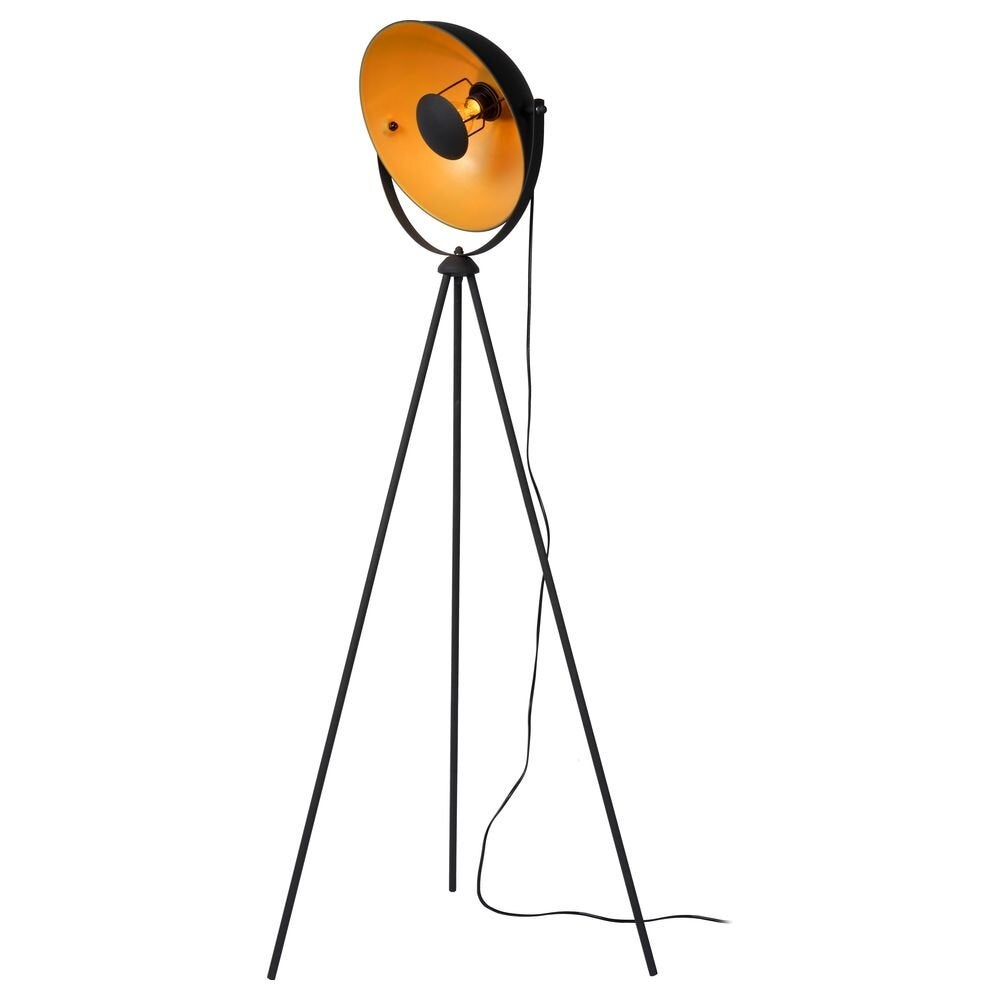 Staande lamp Alvaro, max. 40W E27, in mat goud