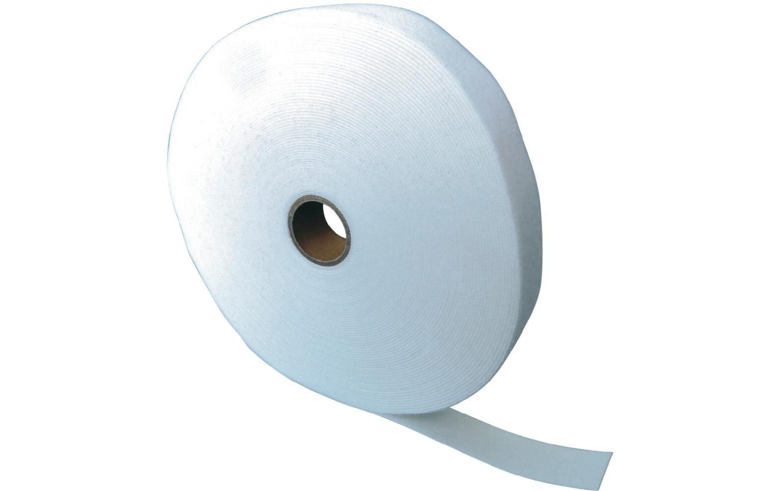Klettband-Rolle ETN Fast Strap 10 mm x 25 m, WeissKlett-Kabelbinder, 10 mm x 25 m, weiss