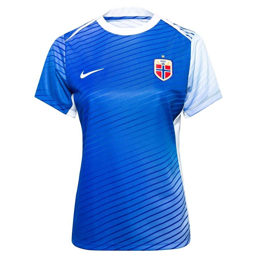 Norvège T-shirt d'Entraînement Dri-FIT Academy Pro Avant-Match - Bleu Royal/Blanc Femme