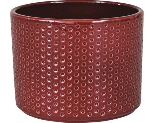Bloempot/plantenbak Dickob Pillar Spot keramiek Ø 13,6 cm H 11,8 cm rood