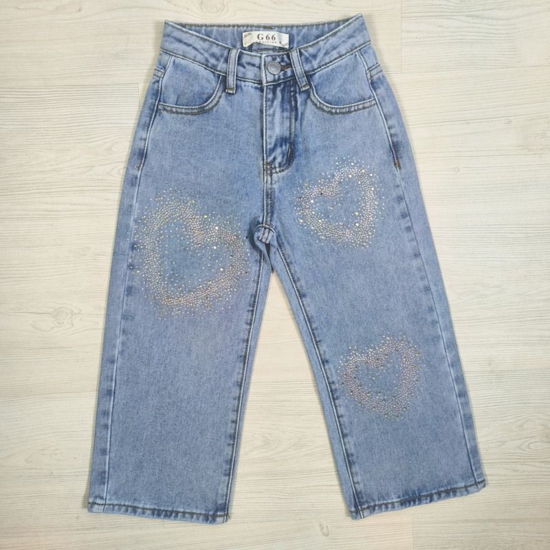 Glitter heart jeans- blauw