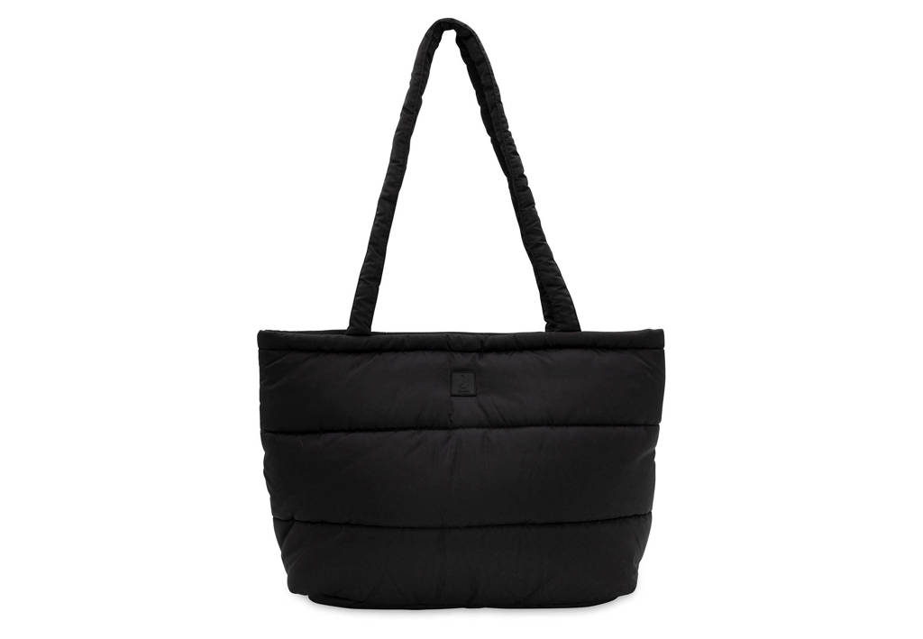 puffed bag mom luiertas - black