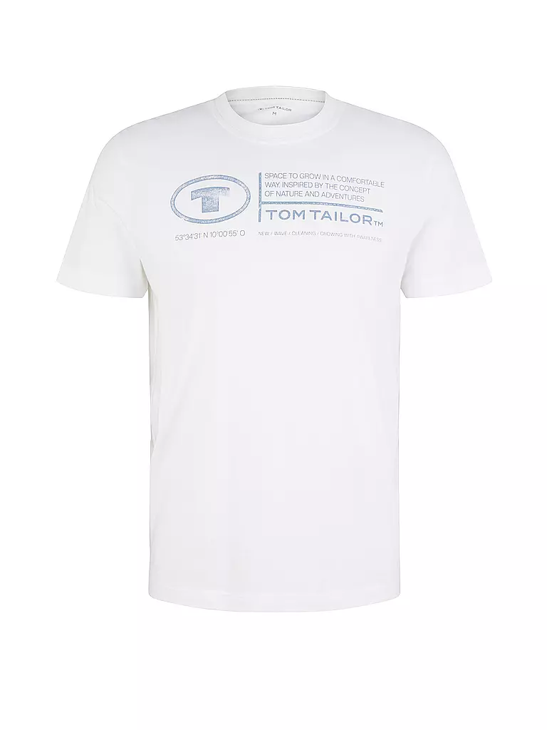 TOM TAILOR T-Shirt Regular Fit weiss