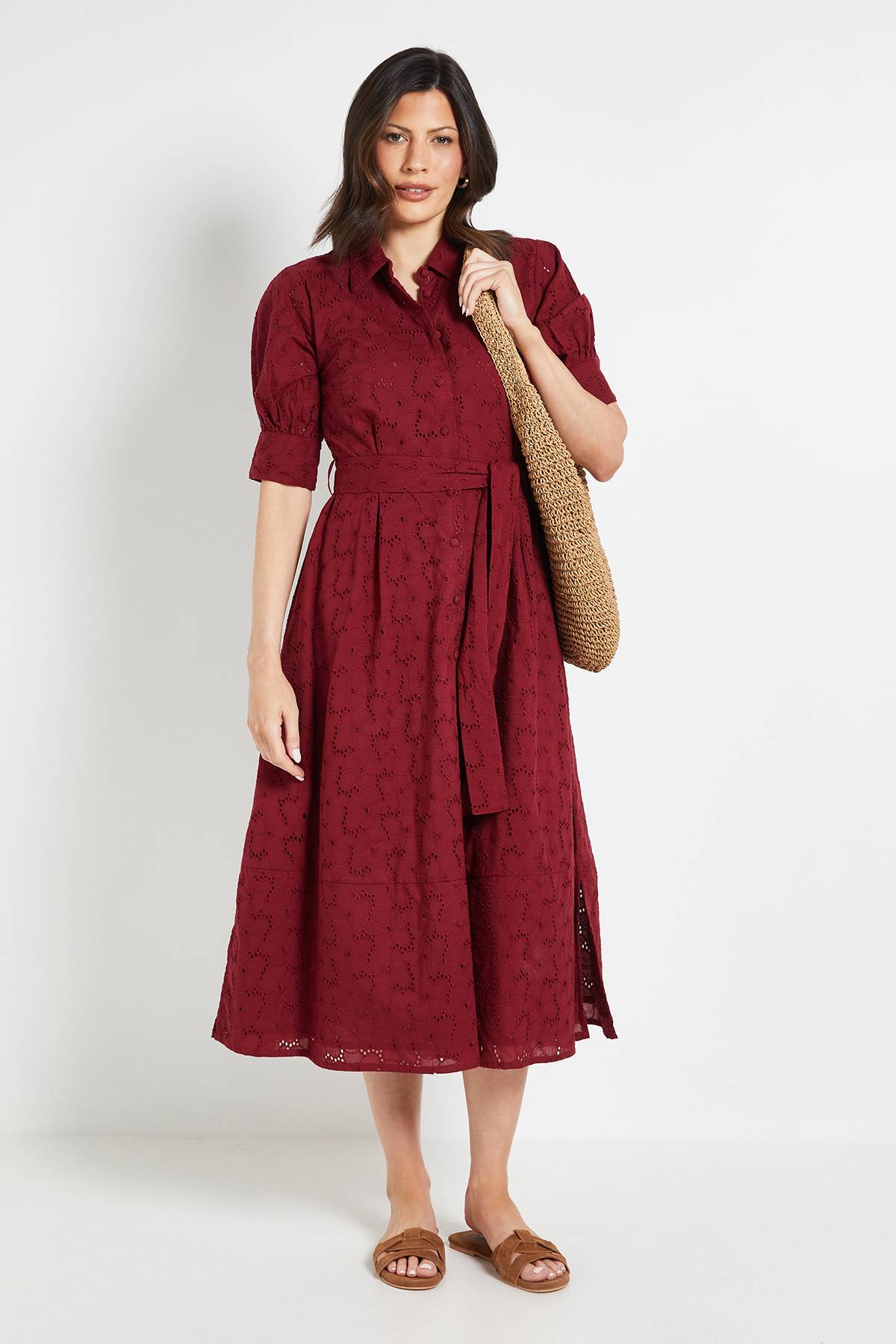 Wallis Robe Chemise Broderie Anglaise D'été