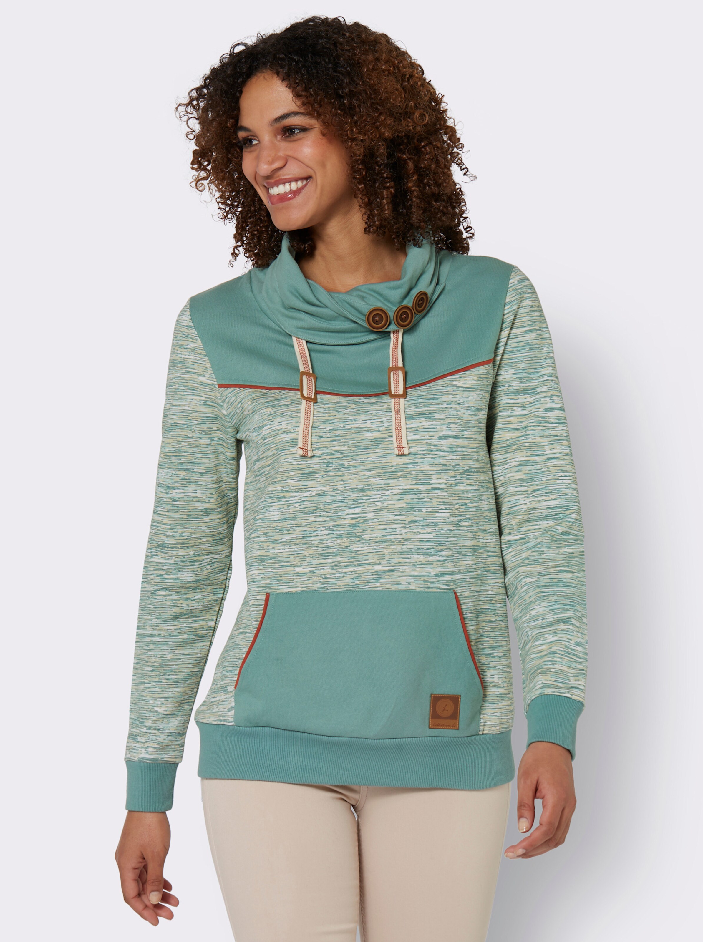 Sweatshirt mit Kontrast-Details