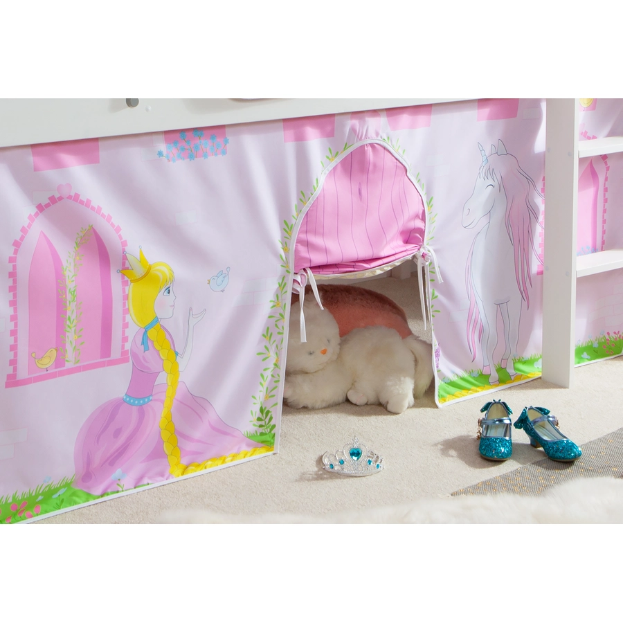 TICAA Hochbett Prinzessin Liora Kiefer weiß Weiß