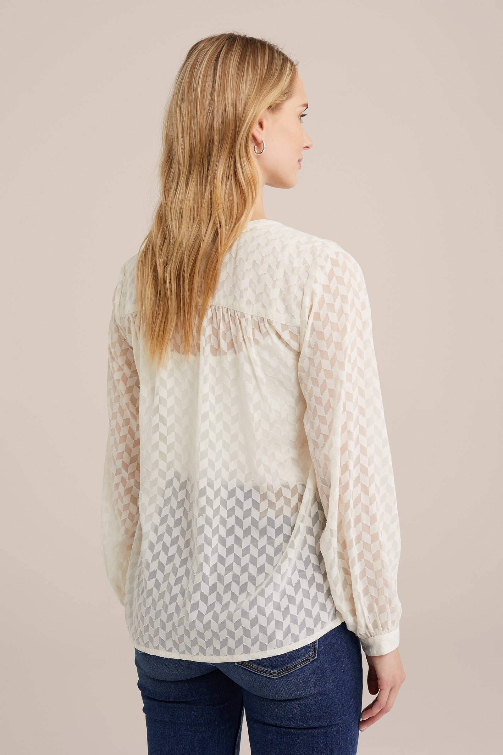 blouse met dessin WE Fashion Wit