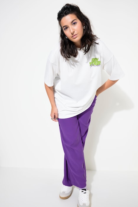 T-Shirt, oversized, Schachbrett-Rückenprint