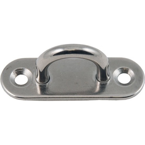 Platine à œil - L : 45 mm - l : 15 mm - D12 mm - ép.5 mm - acier inoxydable