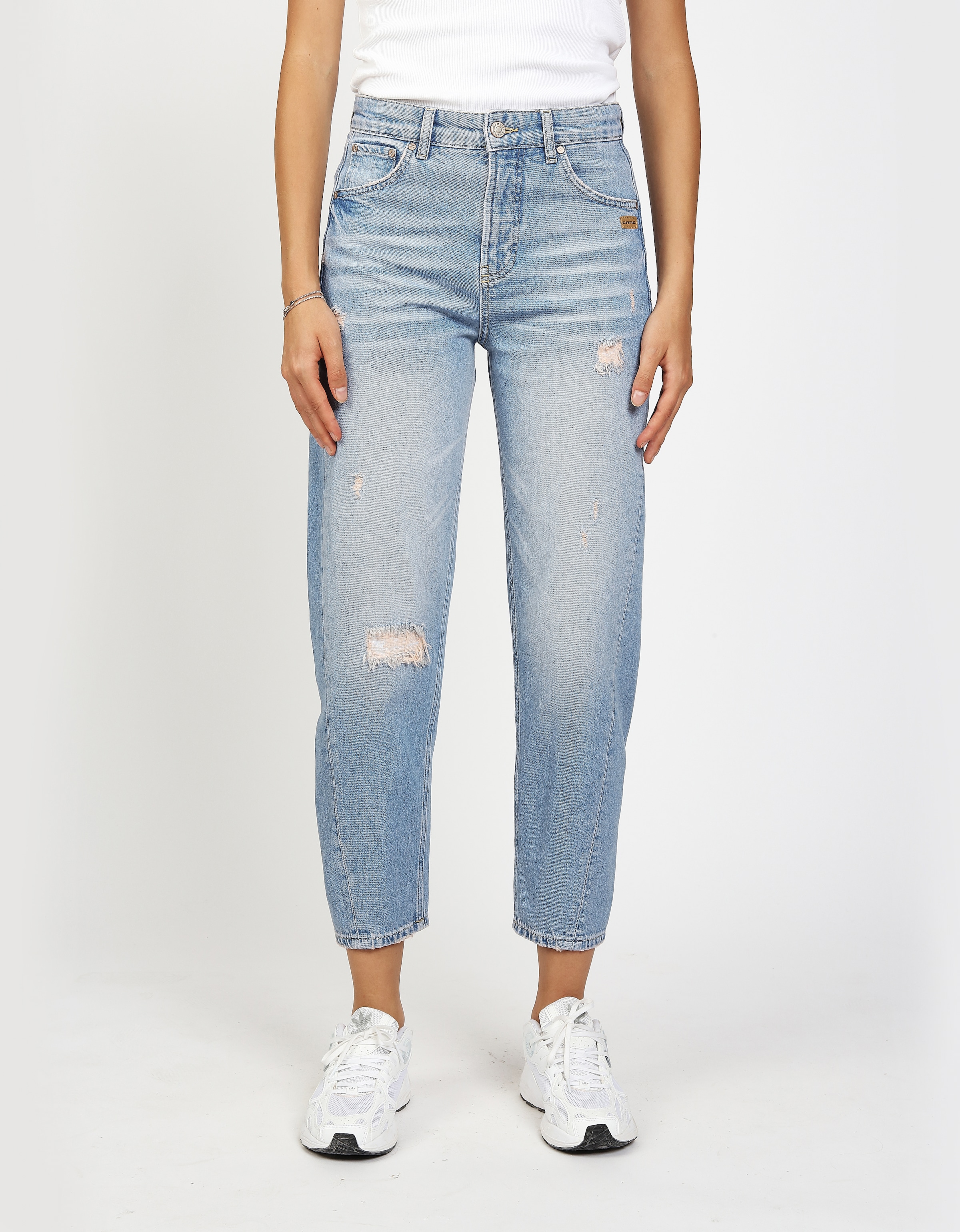 GANG 5-Pocket-Jeans »94BLAKE« mit eingesetztem Seitenstreifen, cropped
