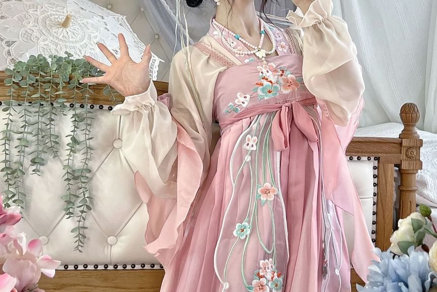 Francoix - Konijn geborduurd Hanfu kostuumset