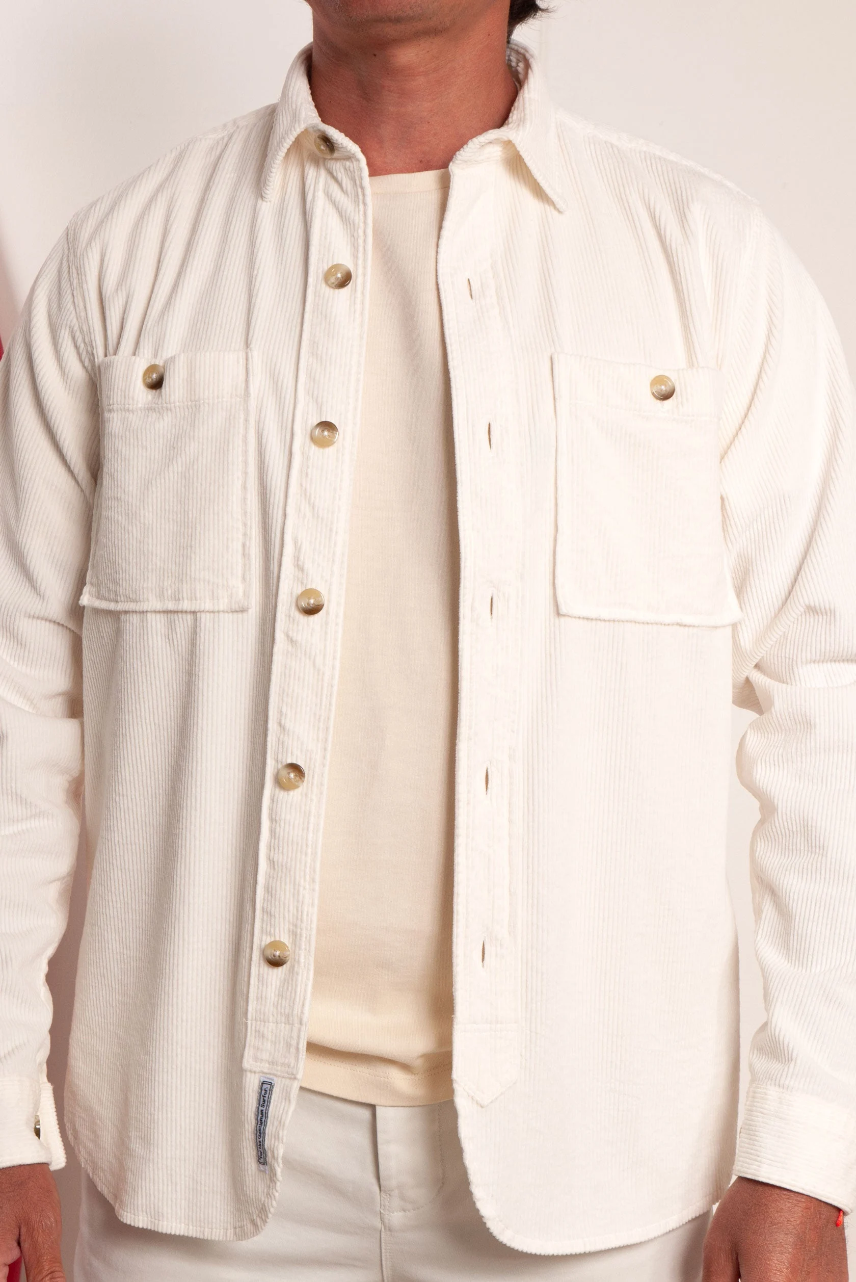 Surchemise velours | Blanc