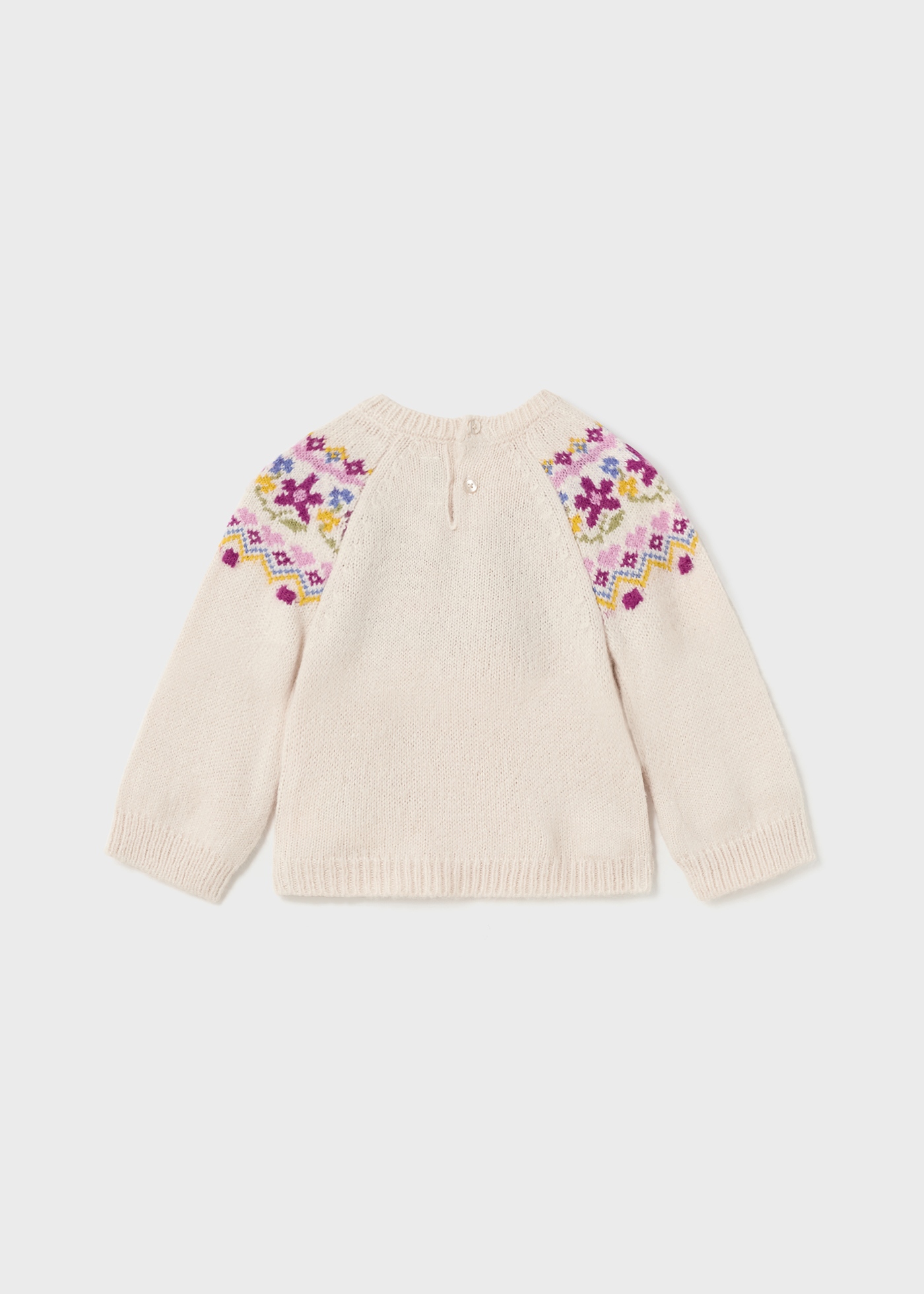 Malha para bebê com borda jacquard