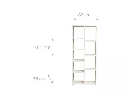 BISCOTTINI Armoire - Bois de tilleul massif finition blanc antique - Polyvalente - Rangement - Jardin - Salon - Cuisine - Salle à manger - Étagères - Chambre - Buffet - 82x36x201 cm