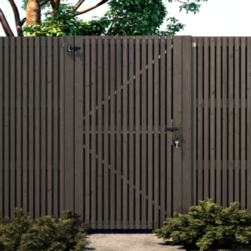 Tuinpoort Andalusië grenen verticaal zwart ca. 178 x 99 cm