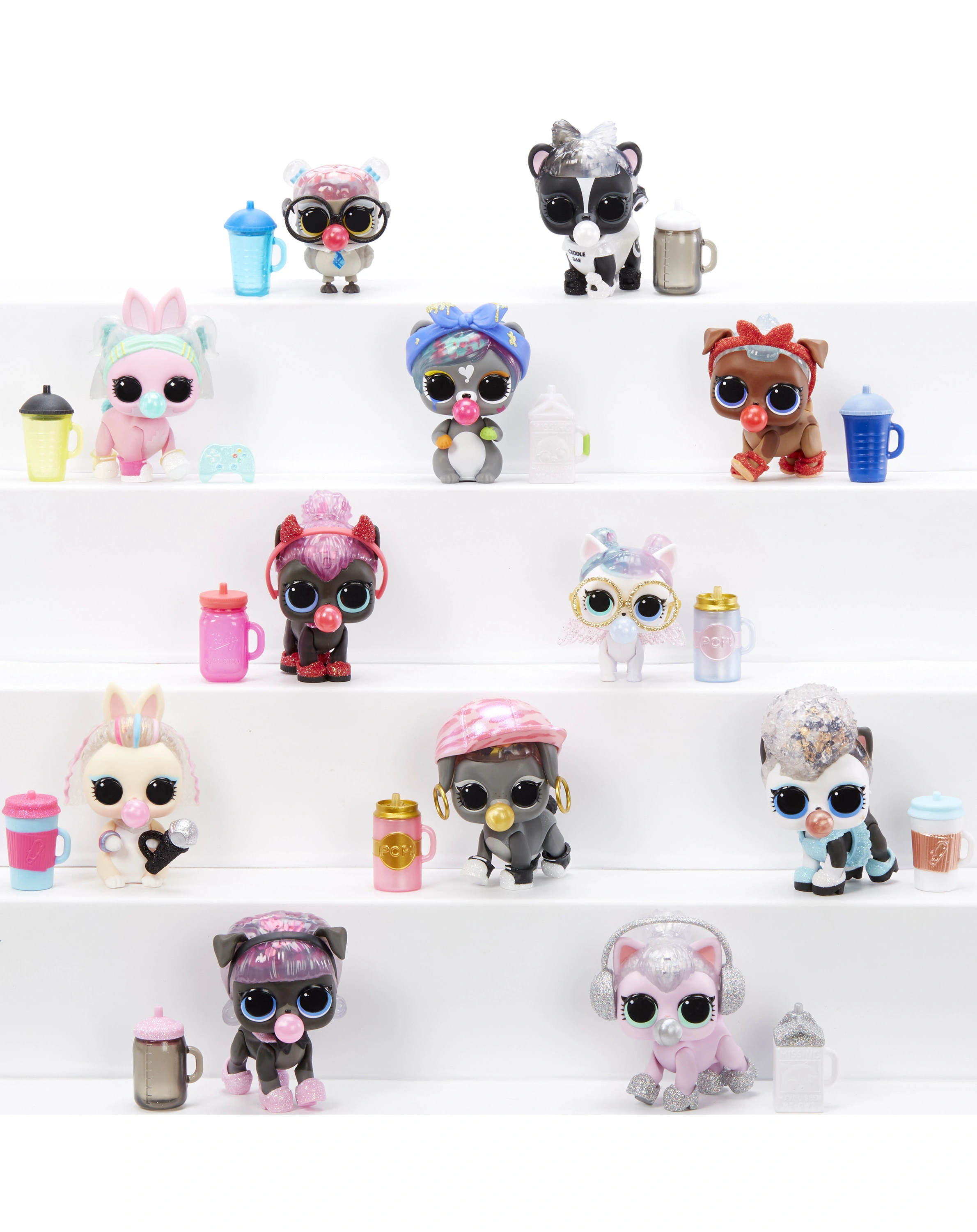 Spieltier PET GLITTER (9 cm) mit Farbwechsel