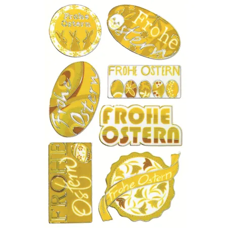 Avery Zweckform Z-Design Oster Sticker, Schriftzug Frohe Ostern, 1 Bogen/7 Sticker