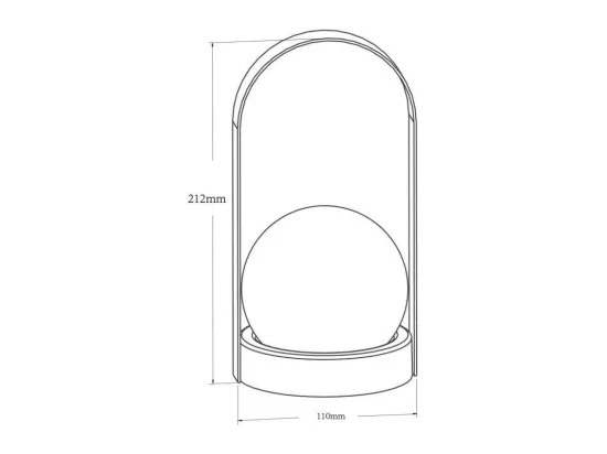 Lanterne solaire metal - boule perlee - GALIX