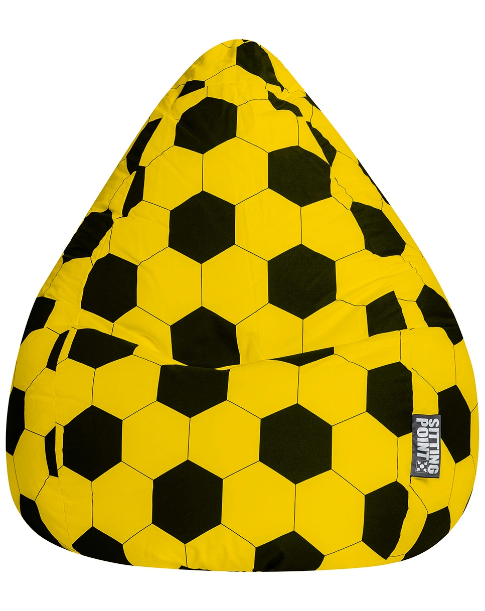 BeanBag FANKURVE XL, 70 x 110 cm (Farbe: gelb-schwarz)