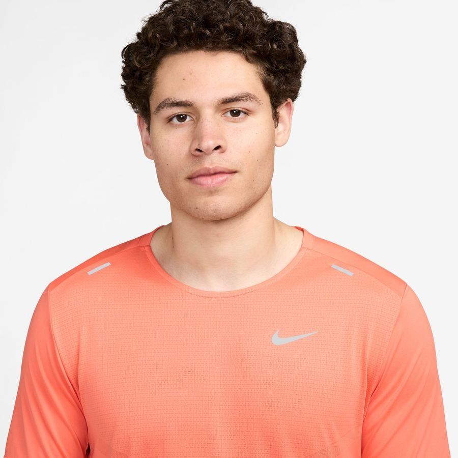 Nike T-shirt Running Dri-FIT Rise 365 - Wild Mango/Argenté