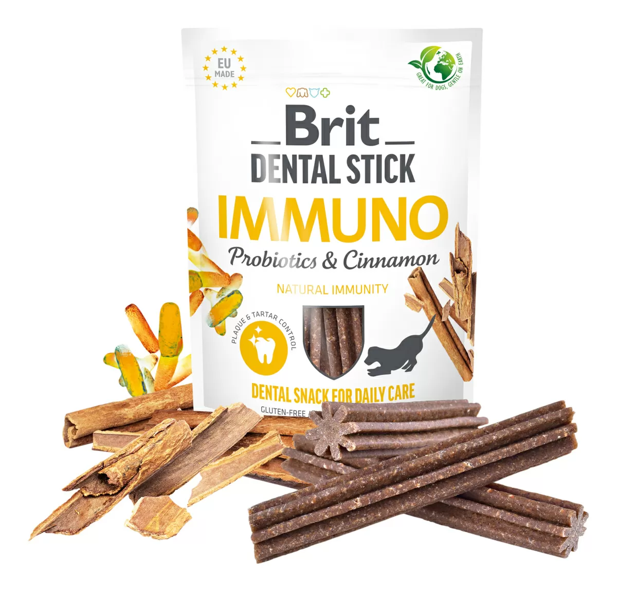 Brit Care Dental Stick, probiotika & kanel - 7 stk.