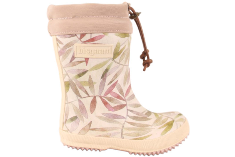 BISGAARD BEIGE LEAVES TERMOGUMMISTØVLE MED BLOMSTERPRINT
