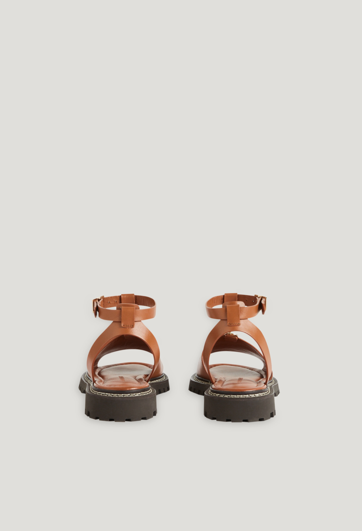 Sandales cuir caramel