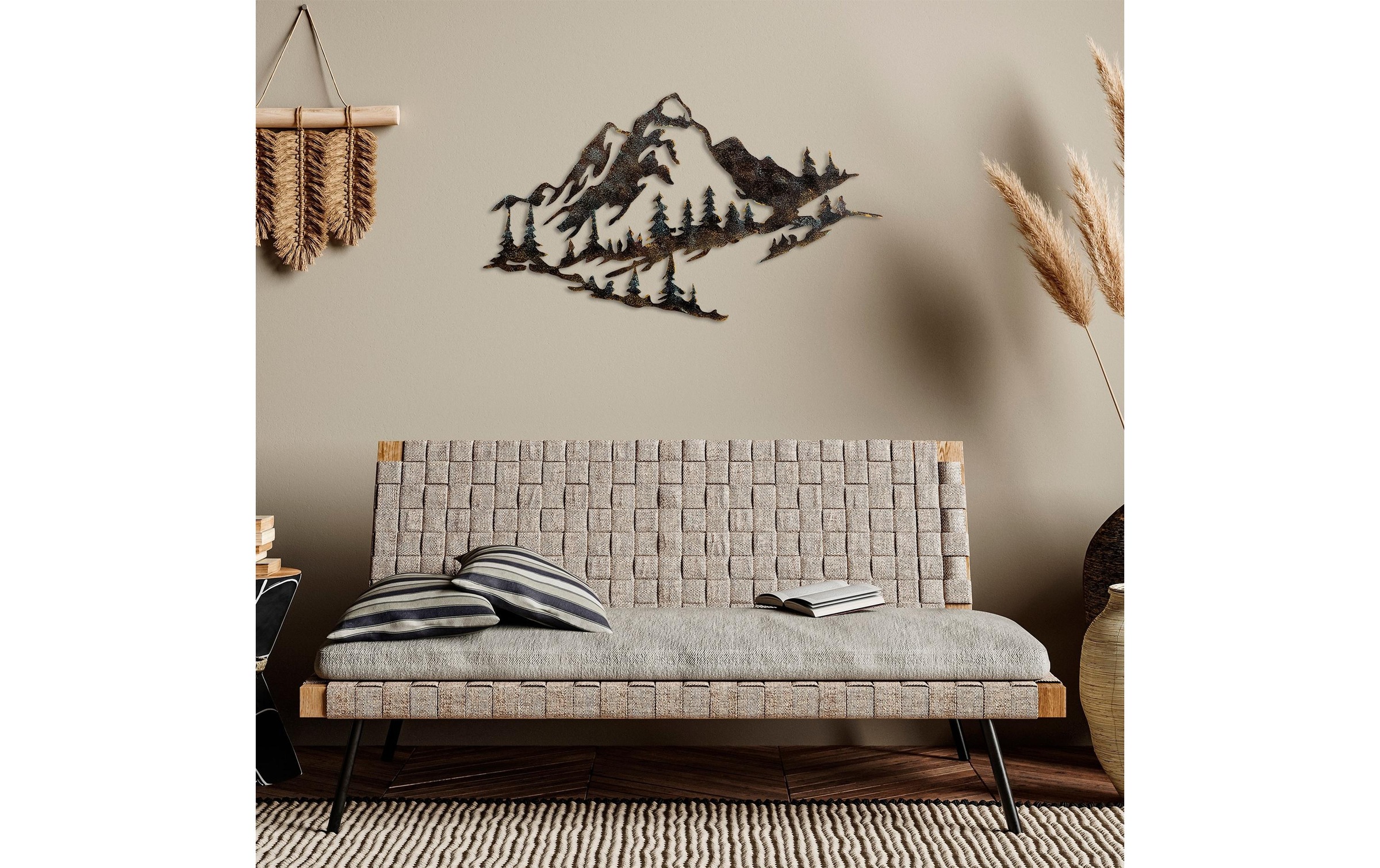 Wanddekoobjekt »Wallxpert Mountain 70 x 40 cm Metall«
