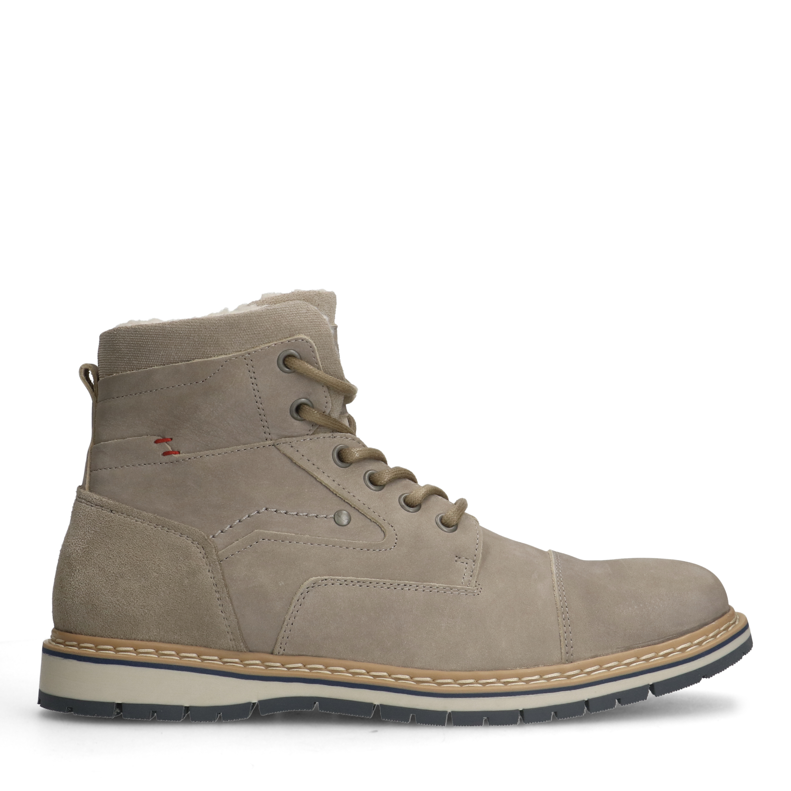 Taupe nubuck veterboots