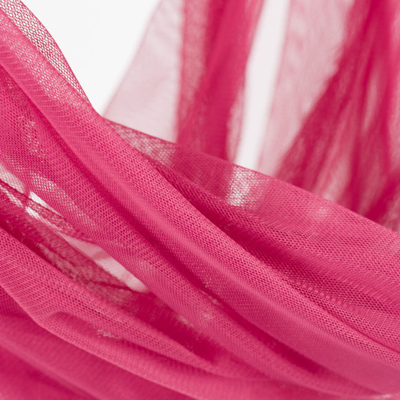 En Fil d'Indienne Voilage Tulle framboise - 120x300 cm