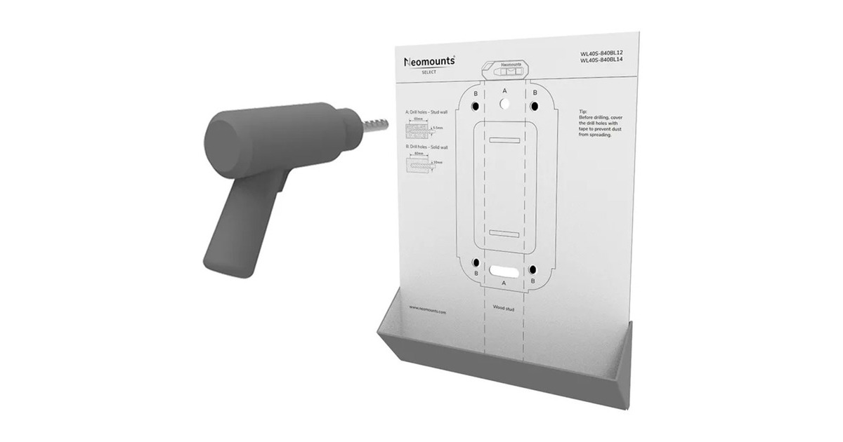 NeomountsWL40S-840BL14 Select tv wandsteun standaard  (Zwart)