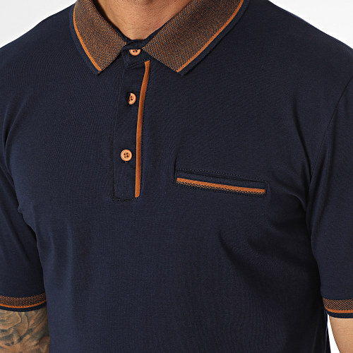 Polo Manches Courtes Bleu Marine