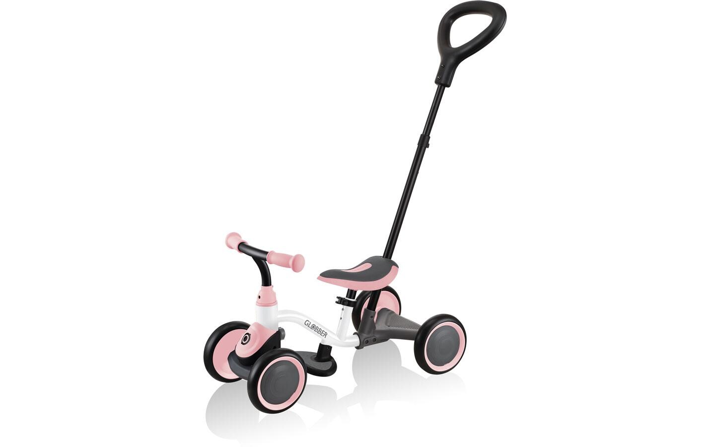 Kinder-Laufrad Learning Bike 3in1 Pink / WeissLernfahrrad mit 4 verschiedenen Lenkmodi
