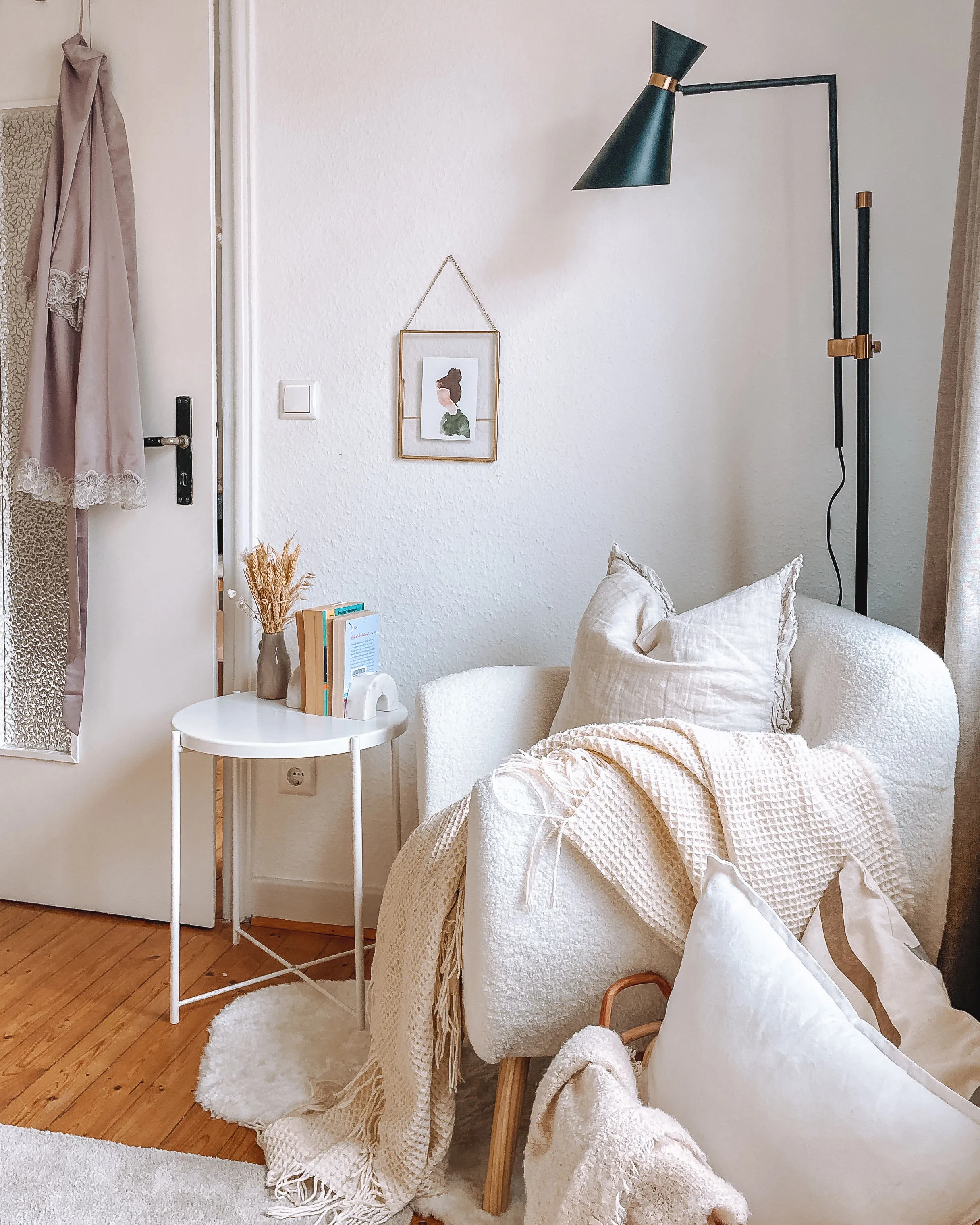 Staande lamp MELAWI Metaal Zwart