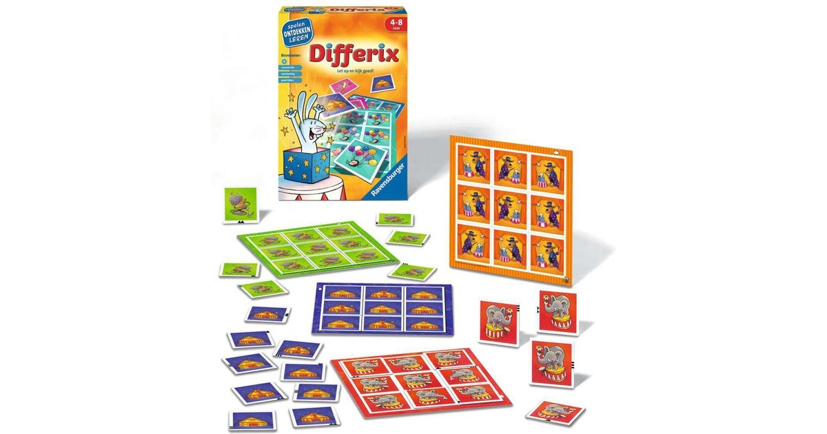 RavensburgerDifferix Leerspel  (Nederlands, 1 - 4 spelers, 15 minuten, Vanaf 4 jaar)