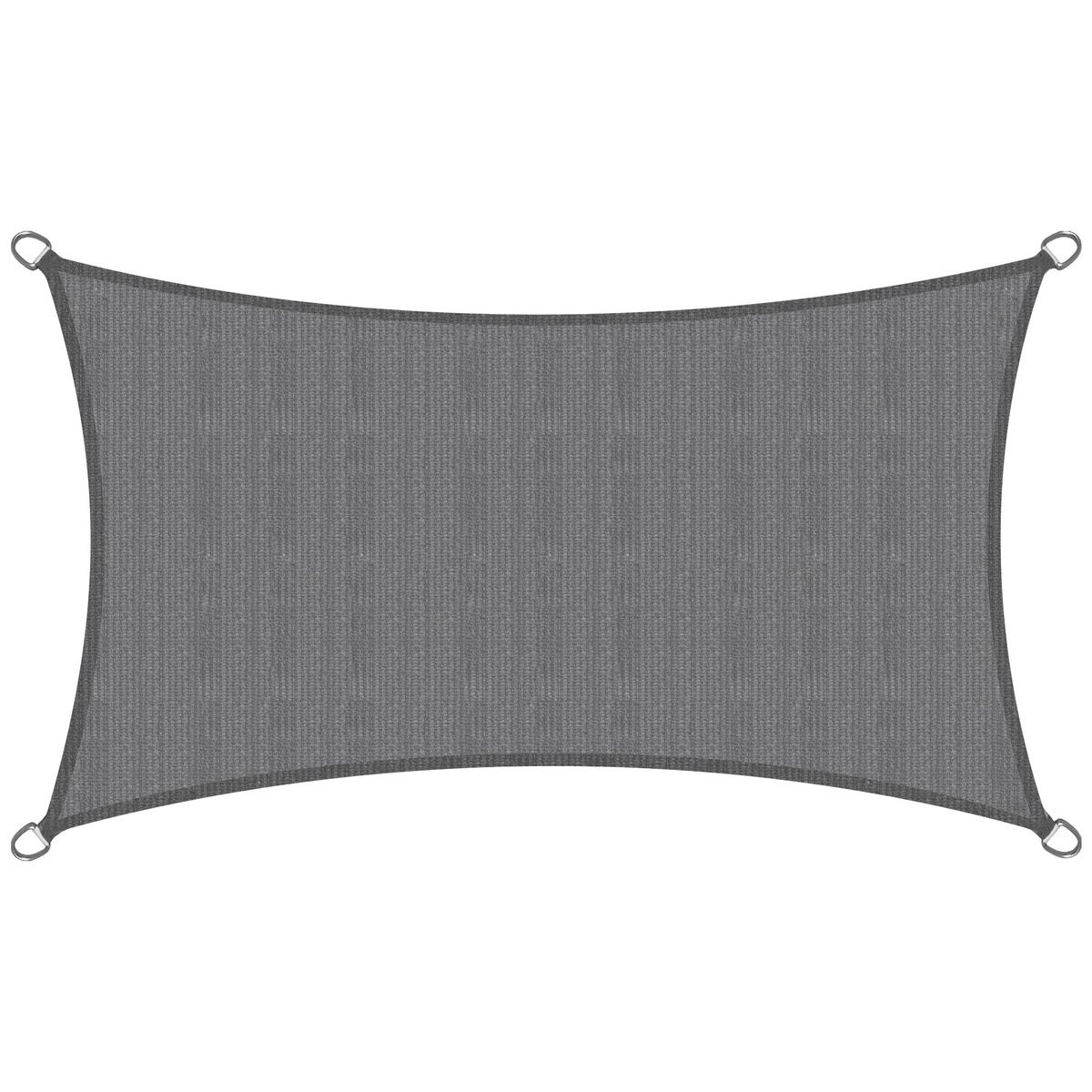 SolVision HS9 zonnezeil 200x400cm rechthoekig antraciet HDPE