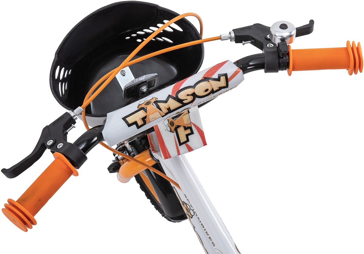 Actionbikes Kinderfahrrad Timson 12 Zoll, V-Brake-Bremsen, höhenverstellbar, Stützräder, Korb