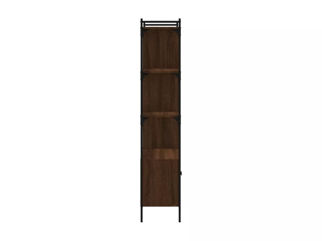 Bibliothèque avec portes chêne marron 76,5x30x154,5 cm